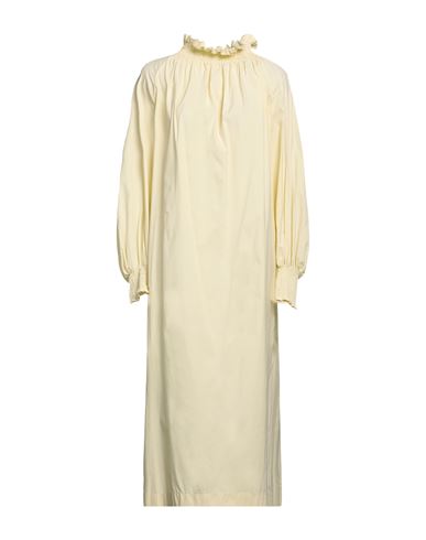 Liviana Conti Woman Maxi Dress Light Yellow Size 6 Cotton, Polyamide, Elastane
