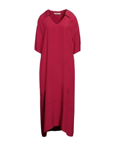 Liviana Conti Woman Maxi Dress Garnet Size 6 Acetate, Silk In Red