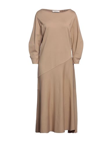 Liviana Conti Woman Midi Dress Beige Size 6 Viscose, Polyamide, Elastane