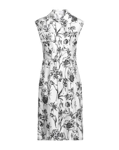 Ferragamo Woman Midi Dress White Size 4 Silk