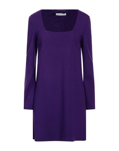 Harris Wharf London Woman Short Dress Purple Size 6 Virgin Wool