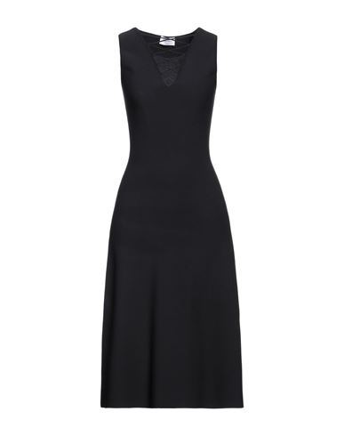 Ferragamo Woman Midi Dress Black Size L Viscose, Polyester