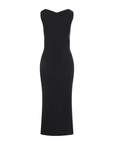 Liviana Conti Woman Midi Dress Black Size 6 Wool, Silk