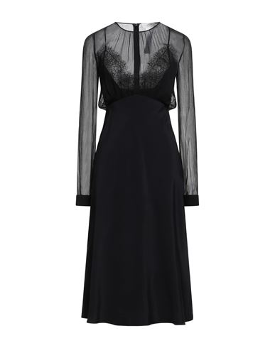 Shop Anna Molinari Woman Midi Dress Black Size 4 Acetate, Viscose, Polyester
