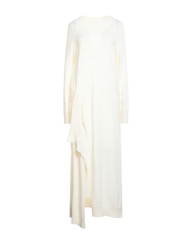 Liviana Conti Woman Long Dress Ivory Size 6 Virgin Wool In White