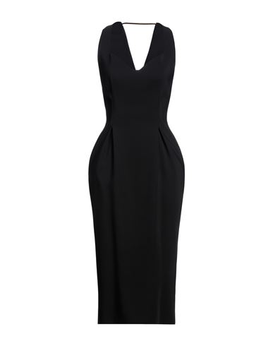 Versace Woman Midi Dress Black Size 4 Viscose, Silk, Elastane