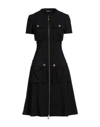 Versace Woman Midi Dress Black Size 0 Virgin Wool, Elastane