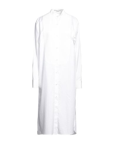 Stella Mccartney Woman Midi Dress White Size 6-8 Cotton, Polyester, Brass