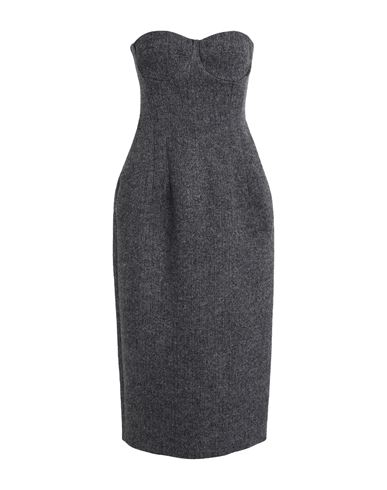 Max & Co . Adr De-coated Woman Midi Dress Grey Size 6 Wool, Acrylic, Polyester, Polyamide, Textile Fi