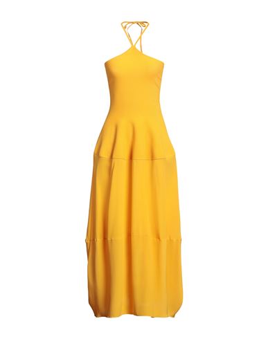 Stella Mccartney Woman Maxi Dress Ocher Size 6-8 Viscose, Polyester, Silk In Yellow