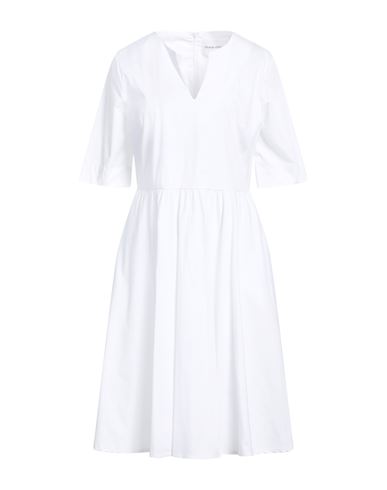 Vicario Cinque Woman Midi Dress White Size L Cotton, Elastane