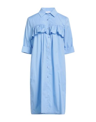 Vicario Cinque Woman Midi Dress Light Blue Size S Cotton, Elastane