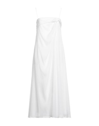 Emporio Armani Woman Midi Dress White Size 10 Polyester