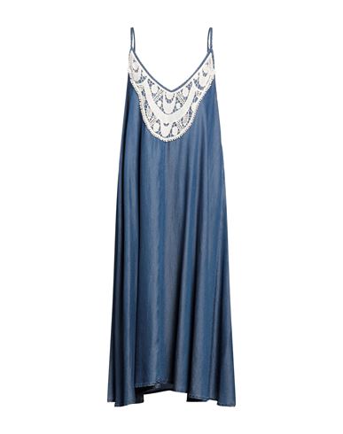 Bsb Woman Long Dress Blue Size Onesize Lyocell