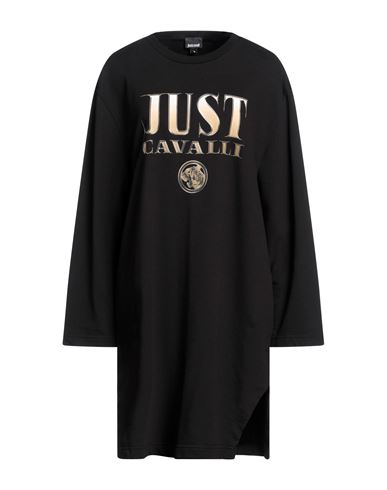 Just Cavalli Woman Mini Dress Black Size M Cotton, Elastane