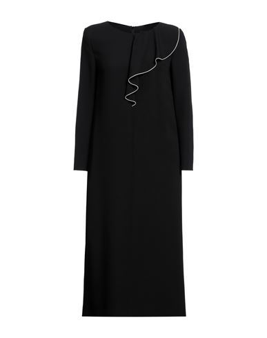 Giorgio Armani Woman Midi Dress Black Size 10 Viscose, Silk