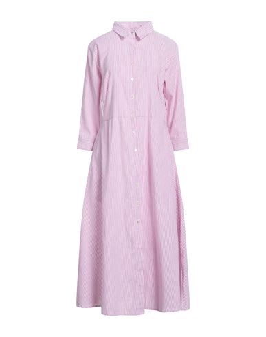Iconique Woman Midi Dress Pink Size M Cotton, Linen