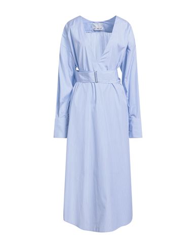 Sa Su Phi Woman Midi Dress Sky Blue Size 6 Cotton