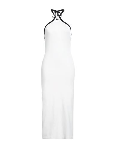 Courrèges Vestido midi Mujer Blanco L,M,S Mujer