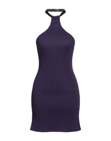 Courrèges Courreges Woman Mini Dress Purple Size M Viscose, Polyester, Cotton, Polyurethane