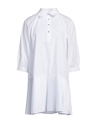Z.o.e. Zone Of Embroidered Z. O.e. Zone Of Embroidered Woman Mini Dress White Size L Polyester, Cotton