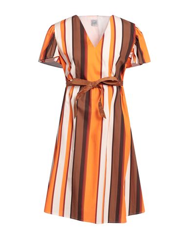Z.o.e. Zone Of Embroidered Z. O.e. Zone Of Embroidered Woman Mini Dress Orange Size L Cotton