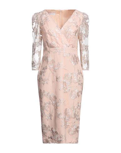 Carla Ruiz Woman Midi Dress Blush Size 12 Polyester In Pink