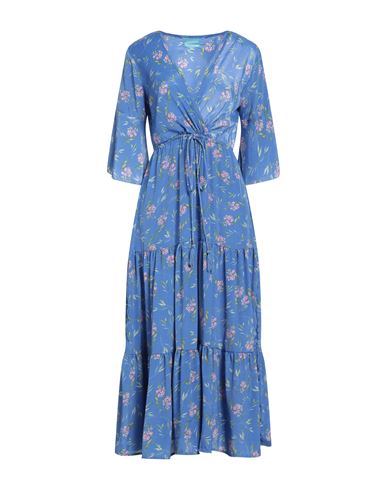 Iconique Woman Long Dress Light Blue Size Xl Polysilk