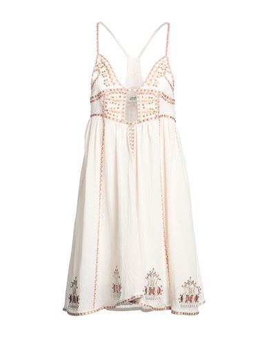 ISABEL MARANT ISABEL MARANT WOMAN MINI DRESS IVORY SIZE 6 COTTON, SILK, ELASTANE 