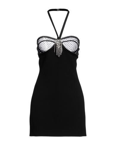 Saint Laurent Woman Mini Dress Black Size 8 Wool, Cotton, Polyamide, Polyester, Acetate