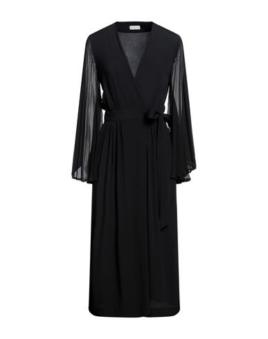Dries Van Noten Woman Midi Dress Black Size 4 Acetate, Polyester, Silk
