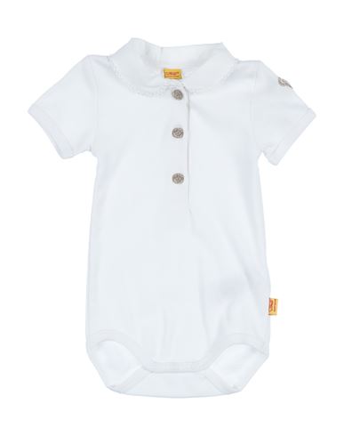 Shop Steiff Newborn Girl Baby Bodysuit White Size 3 Cotton
