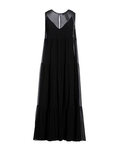 Max Mara Studio Woman Maxi Dress Black Size 8 Cotton, Silk