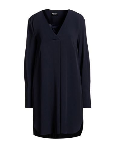 Dondup Woman Mini Dress Navy Size 8 Acetate, Viscose In Blue