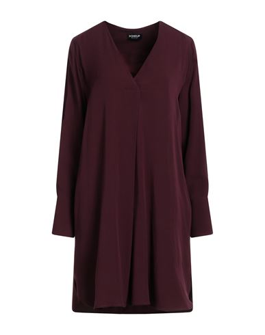 Dondup Woman Mini Dress Burgundy Size 12 Acetate, Viscose In Red