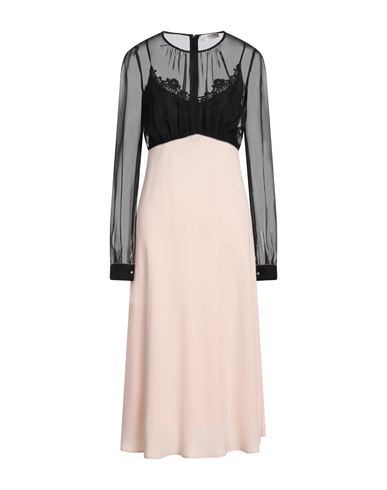 Anna Molinari Woman Midi Dress Light Pink Size 10 Acetate, Viscose, Polyester, Brass, Cotton