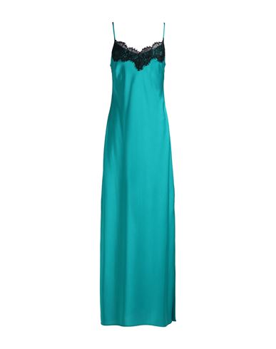 Pinko Woman Maxi Dress Emerald Green Size 8 Polyester, Polyamide In Blue