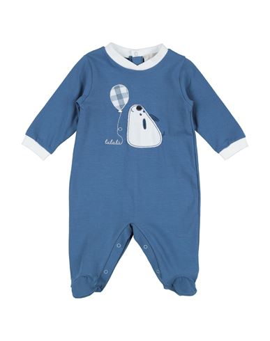 Shop Lalalù Newborn Boy Baby Jumpsuits & Overalls Slate Blue Size 3 Cotton, Elastane