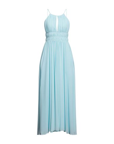 Marella Woman Long Dress Sky Blue Size 8 Polyester