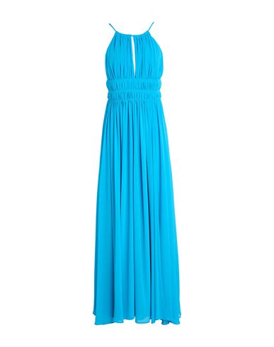 Shop Marella Woman Maxi Dress Azure Size 8 Polyester In Blue