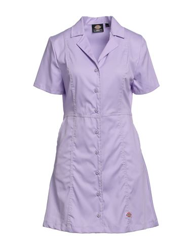 Dickies Woman Mini Dress Lilac Size M Polyester, Cotton, Elastane In Purple