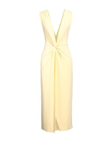 Shop Patrizia Pepe Woman Midi Dress Light Yellow Size 0 Acetate, Polyamide, Elastane