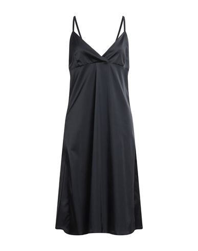 Rrd Woman Midi Dress Black Size 6 Polyamide, Elastane