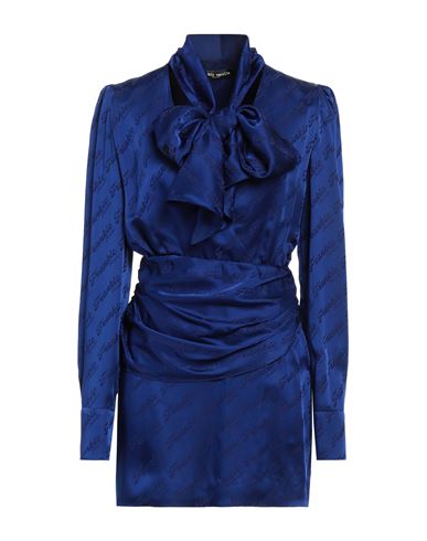 Frankie Morello Woman Mini Dress Bright Blue Size 4 Acetate, Viscose