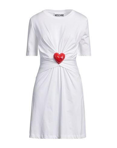 Moschino Woman Mini Dress White Size 6 Cotton