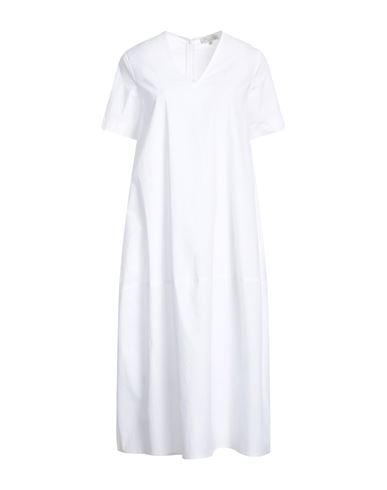 Antonelli Woman Midi Dress White Size 6 Cotton, Elastane