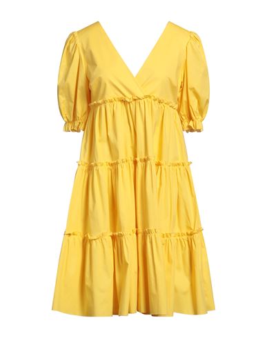 Vivetta Woman Midi Dress Yellow Size 8 Cotton, Elastane