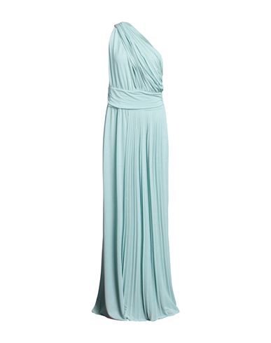 Marella Woman Maxi Dress Sky Blue Size L Viscose, Polyester, Metallic Fiber, Elastane