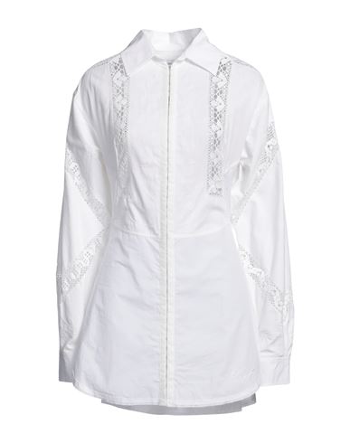 Shop Marine Serre Woman Shirt White Size 8 Cotton, Viscose, Elastane