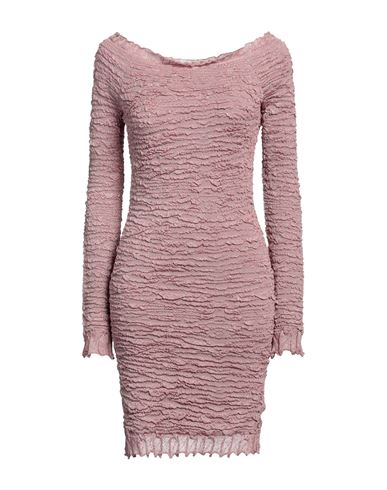 Just Cavalli Woman Mini Dress Pastel Pink Size S Acetate, Polyamide, Polyester, Elastane